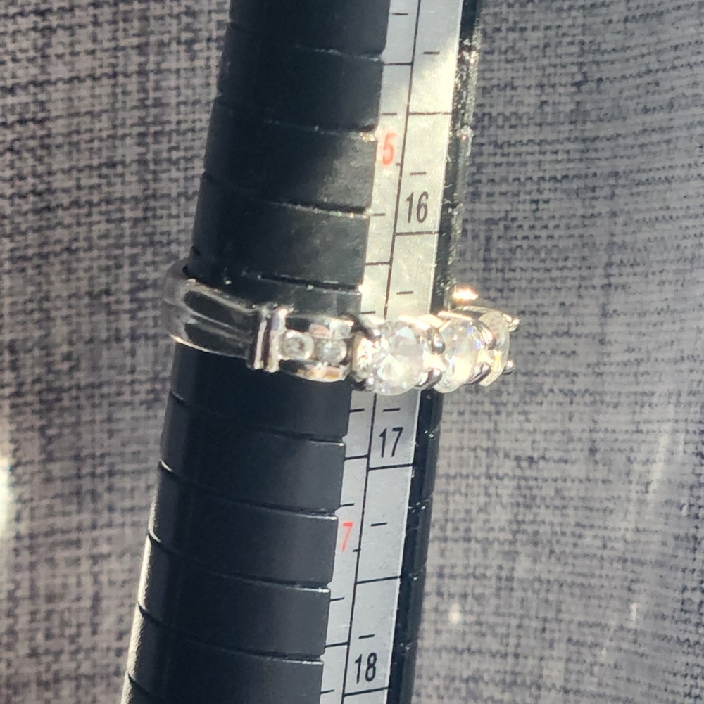 Sterling Silver Three-Stone Ring. - image 3